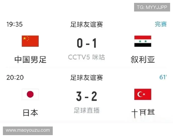 叙利亚对中国足球赛前瞻及直播时间预测分析